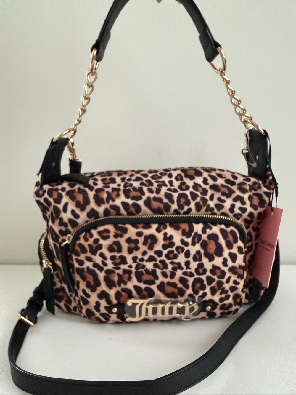 Juicy Couture Leopard Print Crossbody Bag in Brown and Black